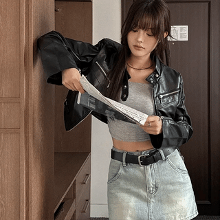 Vera Leather Biker Point Jacket