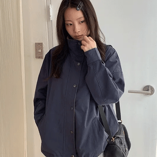 Ribatf Cotton Contrast Collar Field Jacket
