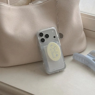 Shells of Beach Design [MagSafe Cream Acrylic Smart Talk + Card Wallet]