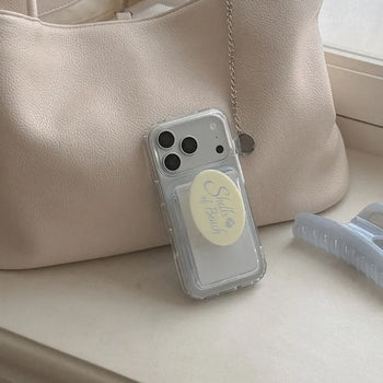 Shells of Beach Design [MagSafe Cream Acrylic Smart Talk + Card Wallet]