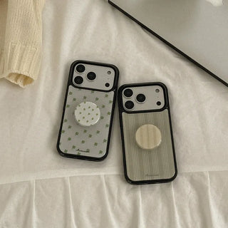 Linen Garden iPhone 18 Pro Galaxy Epoxy Black Bumper Case