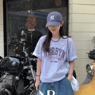 Palm Tree Print Loose Fit Short Sleeve Tshirt