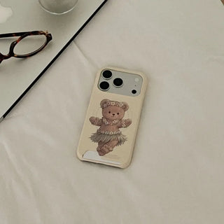 Hula Bear MagSafe Card Phone Case for iPhone 17 Pro Hard