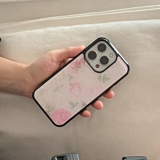 Vintage Bloom iPhone 18 MagSafe Black Bumper Case