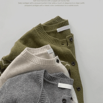 Lia Wool Jacquard Cardigan