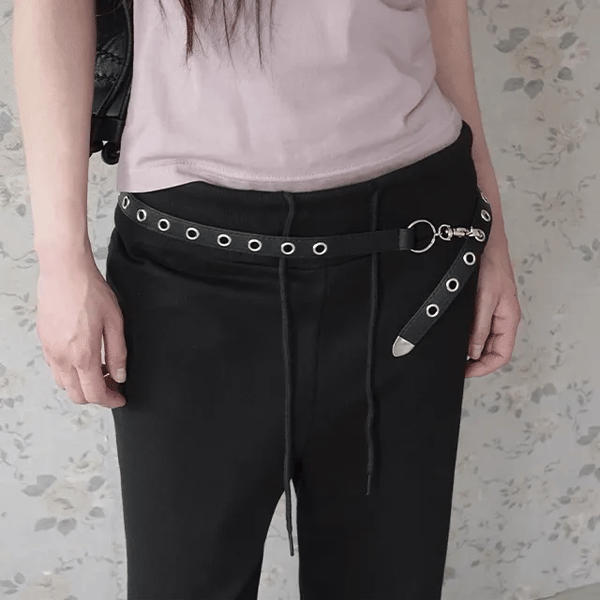 Coze Slim Eyelet Keyring Leather Belt