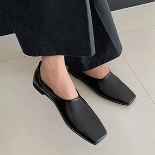 Marguerite Square Flat Loafers