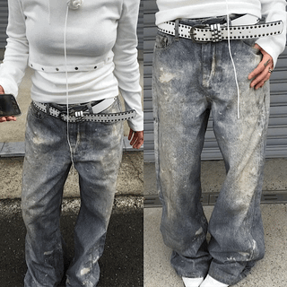 back-painting face pants