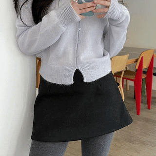 Rika Mini Low Wool Skirt