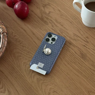 Denim Groove iPhone 16 Pro Card Holder Hard Case