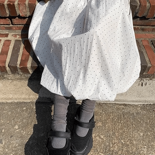 Kayan Banding Dot Balloon Long Skirt