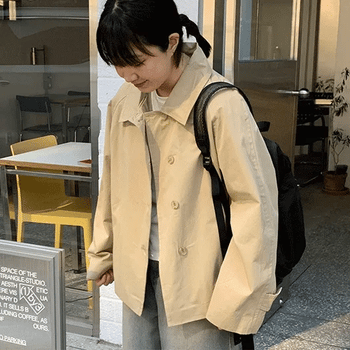 Tsukiko Collar Half Trench Jacket