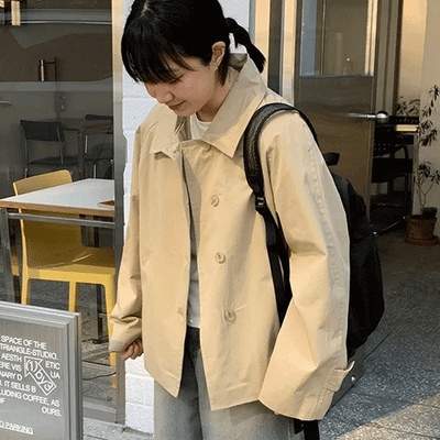 Tsukiko Collar Half Trench Jacket