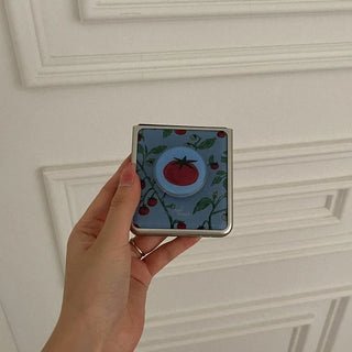 Capri Tomato Galaxy MagSafe Z-Flip Fold 8 Silver Bumper Phone Case