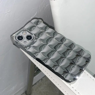 Hip Square Silver Block Metallic iPhone Case
