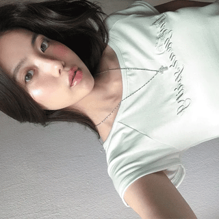 Taren Lettering Color Slim Fit Short Sleeve T-shirt