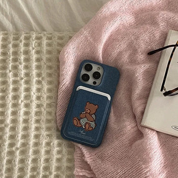 Teddy in Denim MagSafe Hard Phone Case for iPhone 17 Pro