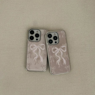 [SET] Ballet Ribbon Silver Epoxy Bumper Case + Acrylic Smart Talk