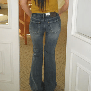 GREY low-rise bootcut pants
