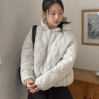 Kotanna Quilted Hooded Padded Jumper