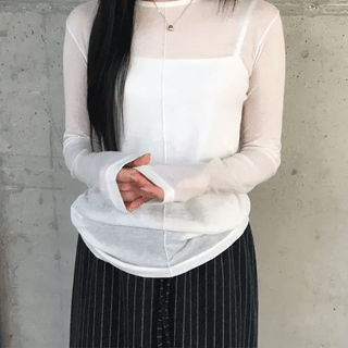 Winnie Tencel Cutout Long Sleeve Tee (2 colors)