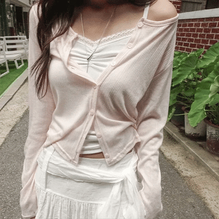 Wendia Ribbed Long Sleeve Cardigan