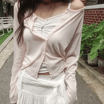 Wendia Ribbed Long Sleeve Cardigan