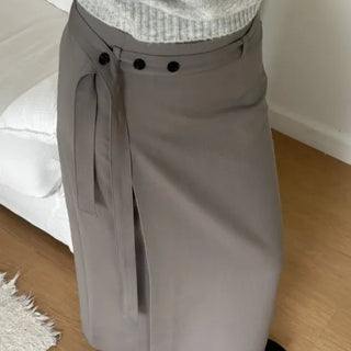 wrap maxi skirt