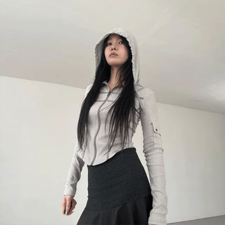 hole slim hoodie