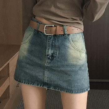 Matte Washed Mini Skirt