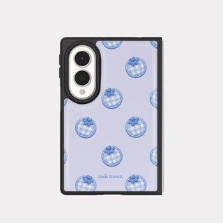 Blueberry Picnic Galaxy Z-Flip Fold 8 Epoxy MagSafe Black Bumper Case