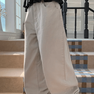 Yuomi Star Carpenter Wide Cotton Pants