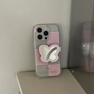 Soft Checkerboard iPhone 16 Pro Clear Translucent Jelly Case