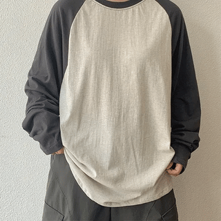 Tellen Raglan Oversized Long Sleeve T-shirt