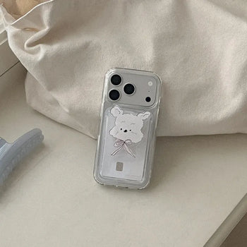 [Support for Stray Dogs] Hug Me Dog Face Design [MagSafe Acrylic Smart Talk + Card Wallet]