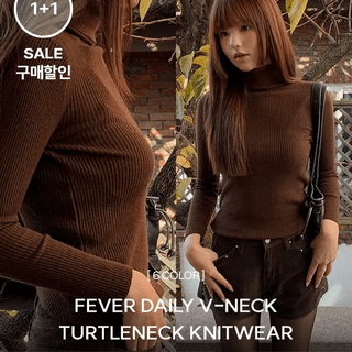 Fever Daily Ribbed Turtleneck Knit