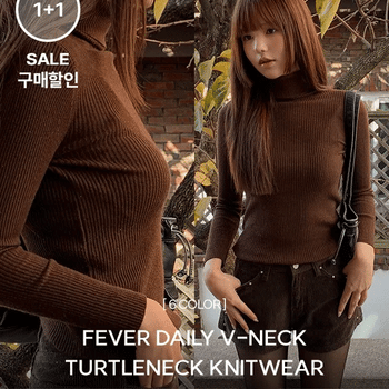 Fever Daily Ribbed Turtleneck Knit