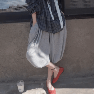 SYRUP Jogger Capri Pants  | Harem Pants Capri Pants Mintcore Color Pop