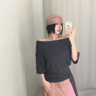 X BACK OFF SHOULDER TEE