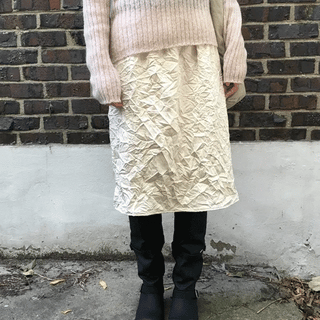 Cracked Midi Skirt