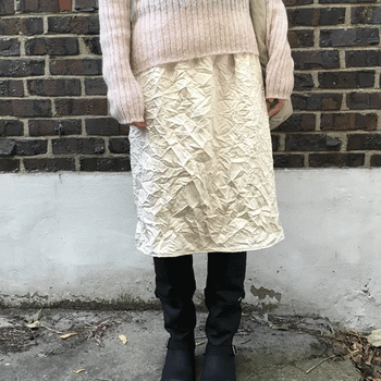 Cracked Midi Skirt