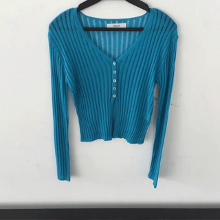 V-Neck Knit Cardigan