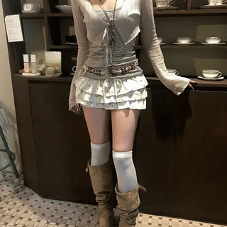 Cancan Suede Skirt Pants