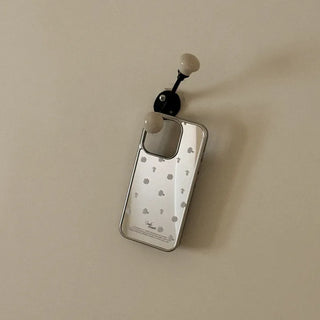 Flower basket iPhone silver mirror bumper case
