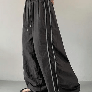 Mindu Track Wide Elastic Nylon Pants