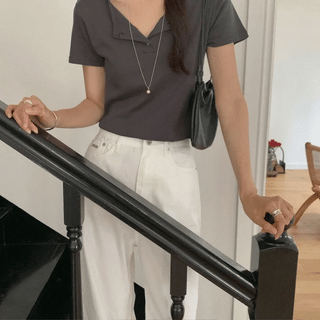 City Button Tee