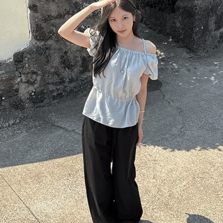 Wello Elastic Balloon Blouse