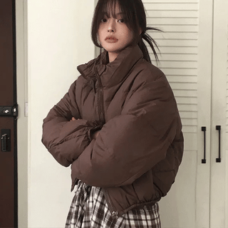 Crop Matte Short Padded Jacket