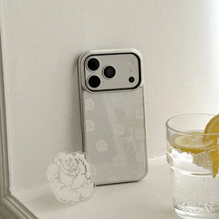 Vintage Rose iPhone Silver Mirror Bumper Case