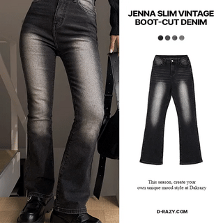 Jenna Slim Vintage Bootcut Denim Pants